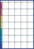 Magnetic whiteboard planner 277 - Graphic design. Simple grid with colorful fields for the days of the week.