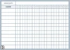 Monthly Gantt chart magnetic whiteboard 113 - Graphic design with a grid of rectangles and day numbers.