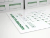Magnetic dry-erase lean safety cross board 079 - Graphic design with grid and marking fields.