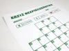 Magnetic dry-erase lean safety cross board 079 - Graphic design. Board with grid and green frames.