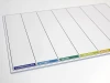 Magnetic dry-erase weekly planner board - Simple rectangular design with seven sections.