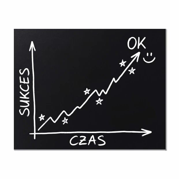 Custom black dry-erase board for marker writing - Graphic design. Dark surface with a white marker nearby.