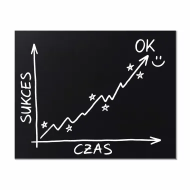 Custom black dry-erase board for marker writing - Graphic design. Dark surface with a white marker nearby.