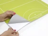 Tactical dry-erase coaching board 185 for field hockey - Green surface with white lines and graphic design.