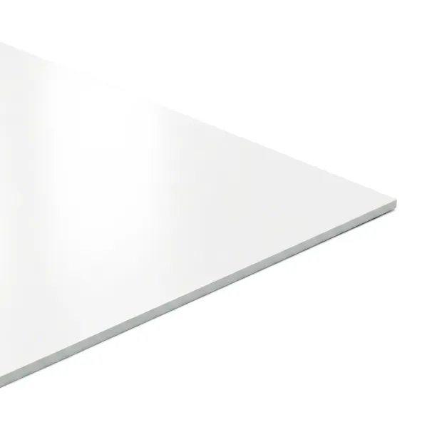 A3 white dry-erase board with a graphic design. Smooth rectangular sheets stacked together.