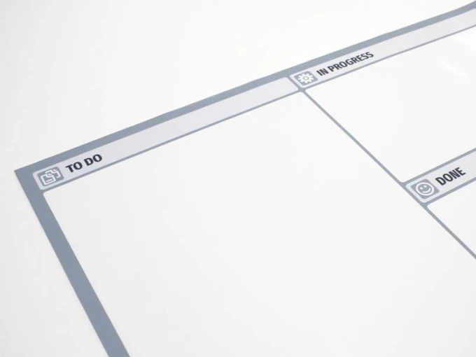 Magnetic whiteboard 2do board 117 - Graphic design with a simple layout of rectangular fields and icons.