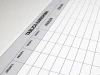 Magnetic dry-erase kamishibai board lean 083 - Graphic design. Simple grid with headers and blank fields.