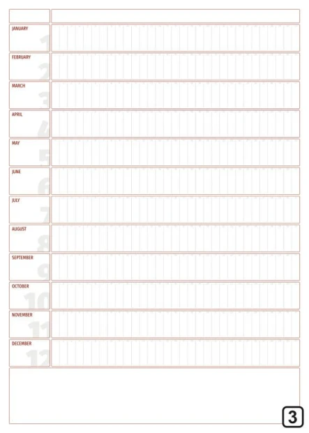 Magnetic dry-erase calendar board in English, featuring a simple grid with month names.