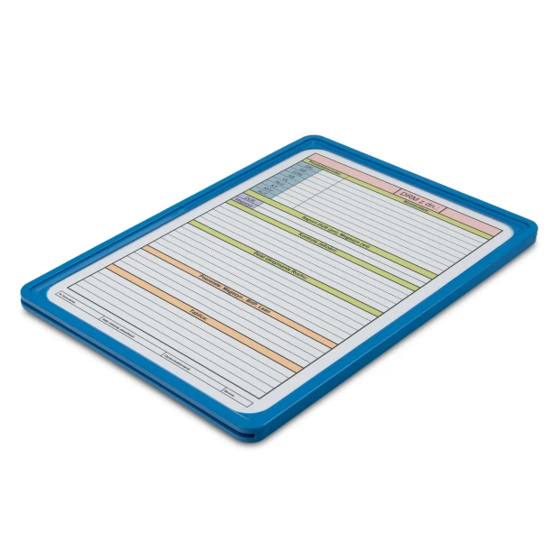 Double-sided whiteboard with custom print in A3, A4, A5 frame - Graphic design with lines.