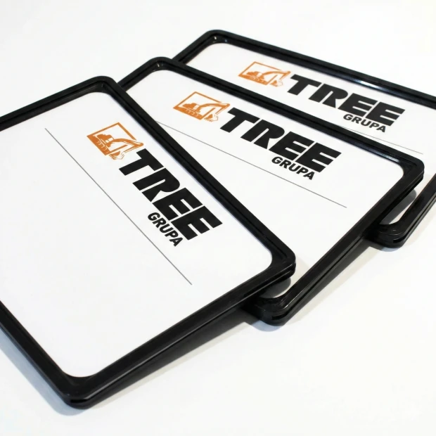 Dry-erase board with custom print in a telescopic stand frame A3, A4, A5 - Graphic design. Three boards included.