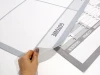 Lean Kanban dry-erase board 116 - Graphic design with rectangular fields and horizontal and vertical text.