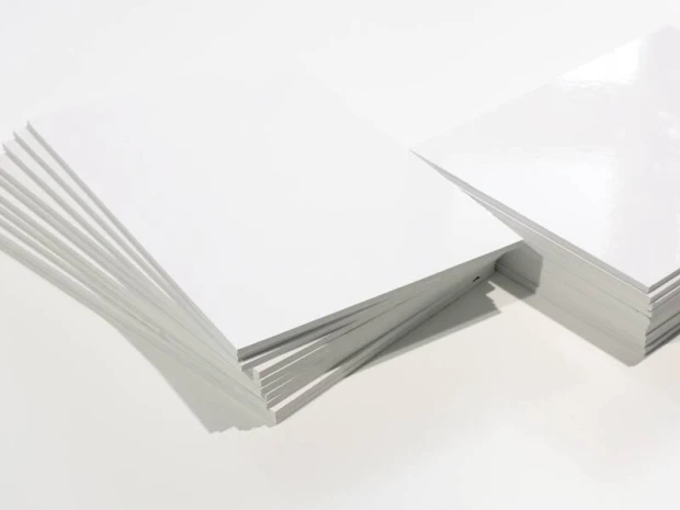 A5 white dry-erase board with a graphic design, featuring smooth rectangular stacked panels.
