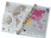 Premium scratch-off world map - Features colorful continents, a legend, and ocean names.