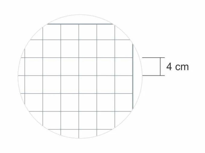 Magnetic dry-erase overlay with a 4cm grid pattern featuring a square design.