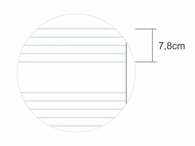 Magnetic dry-erase overlay with five horizontal lines on a white background.