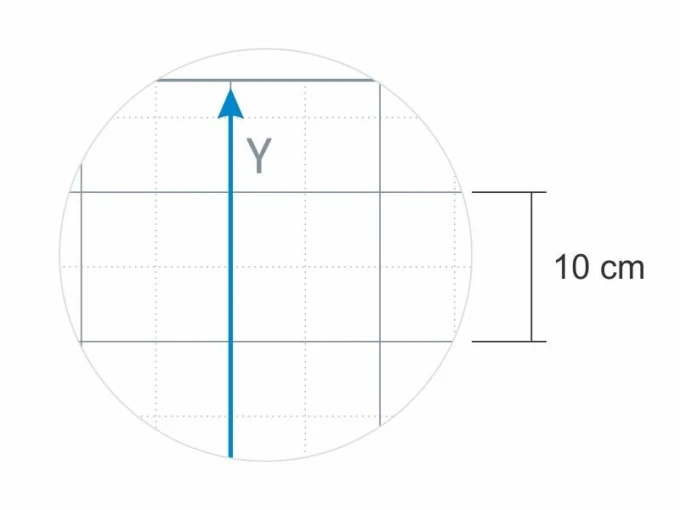 Magnetic dry-erase overlay with coordinate grid 09 - features a graphic of a grid with X and Y axes.