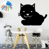 Chalkboard sticker for kids - Cat 260. Bright walls and Scandinavian-style furniture in the dining room.