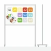 Magnetic whiteboard on wheels in various colors - features colorful rectangles with numbers on a white background.