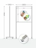 Magnetic whiteboard on wheels in various colors - Rectangular design with dimensions, wheels, and accessories.