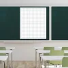 Magnetic dry-erase overlay grid 4cm 06 - Classroom setup with dark walls and light-colored furniture.