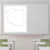 Magnetic dry-erase overlay of Poland - Outline design. Simple drawing of Poland\'s contour.