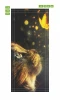 Kids\' door wallpaper with a cat and butterfly design, featuring a cat looking at a butterfly against a soft light background.