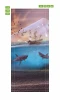 Kids\' door wallpaper FP 6019 - Pirate ship design with sharks and birds against a sea backdrop.
