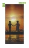 Sunset door wallpaper for kids FP 6014 - Graphic design featuring two children holding hands in the background.