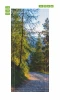 Mountain path door mural FP 5333 - Graphic design featuring a forest path surrounded by trees and mountains in the background.
