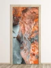 Mountain stream door mural FP 5425 - Graphic design featuring a stream among rocks in shades.