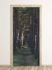 Forest door wallpaper FP 6025 - Graphic design featuring a tree-lined path in the woods.