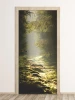 Sunbeam door wallpaper FP 6073 - Graphic design featuring a forest path illuminated by sunlight.