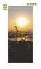 Autumn Sun Door Mural FP 6081 - Graphic design featuring a sunset over water with grasses.