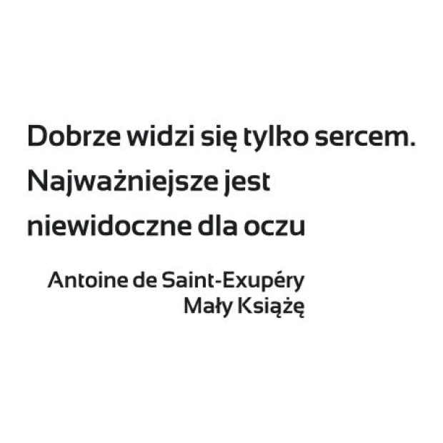 Painting template quote: You only see well with the heart 1970 - Graphic design. Text in two lines, simple font.