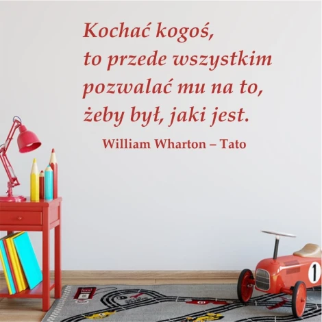 Painting template quote: Love someone 1961 - Decor for a child\'s room. Walls in light colors, furniture.