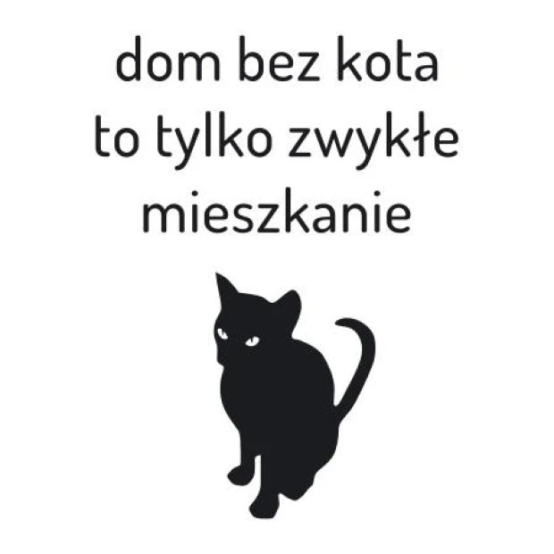 Painting template "Home without a cat" features a cat silhouette and text, designed for a typical 1954 apartment.