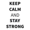 Painting template with the phrase "keep calm and stay strong 1945" in large, simple letters.