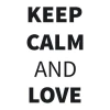 Wall template Keep calm and love 1947 - Graphic design. Simple vertical text layout, large letters, no extras.