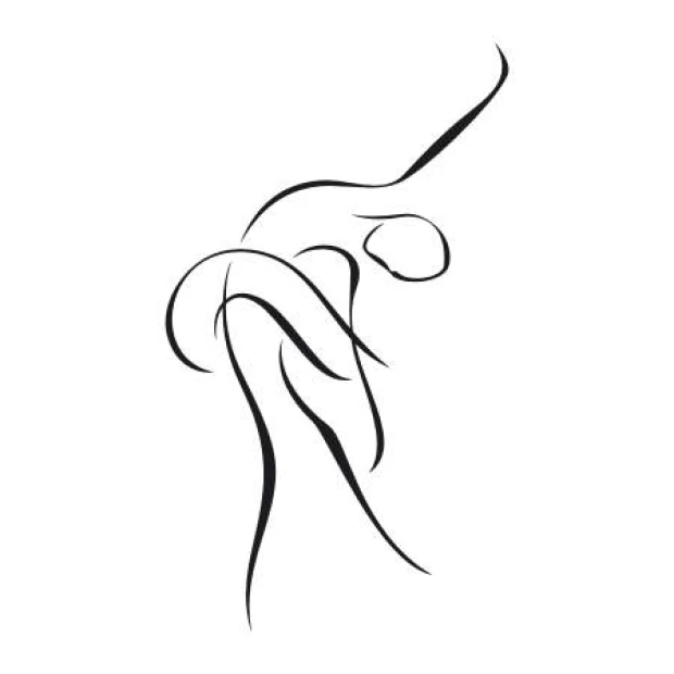 Ballet dancer painting template 2027 - Graphic design featuring a dancer\'s silhouette in a dynamic pose.