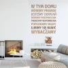 Painting template with the phrase: In this house, we speak the truth 1941 - Styled in a bright, minimalist living room.