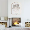 Wall template: In this house, we speak the truth, we are patient 1942 - Living room arrangement. Light-colored walls.