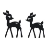 Children\'s deer painting template 2139 - Graphic design featuring two deer in different poses with clear outlines and dots.