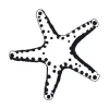 Star painting stencil 2105 - Graphic design. Five-pointed star shape with dots on the arms.