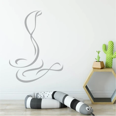 Kobra 2011 painting template - Graphic design featuring a snake shape with wavy lines and coils.