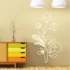 Flower painting template 2142 - Living room arrangement with neutral walls and yellow-toned furniture.