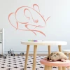 Mouse painting template 2004 - Decor in a children\'s room. Light-colored walls and minimalist style furniture.