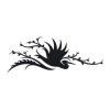 Bird painting template 2122 - Graphic design featuring a bird with outstretched wings surrounded by branches.