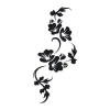 Wall template flowers leaves 2118 - Graphic design with floral and leaf shapes, featuring fluid lines and asymmetry.