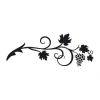 Wall template grapevine 2127 - Graphic design featuring vine-like lines with leaves and grape clusters.