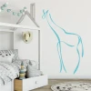 Giraffe wall template 2007 - Decor for a child\'s room with light-colored walls and modern furniture.